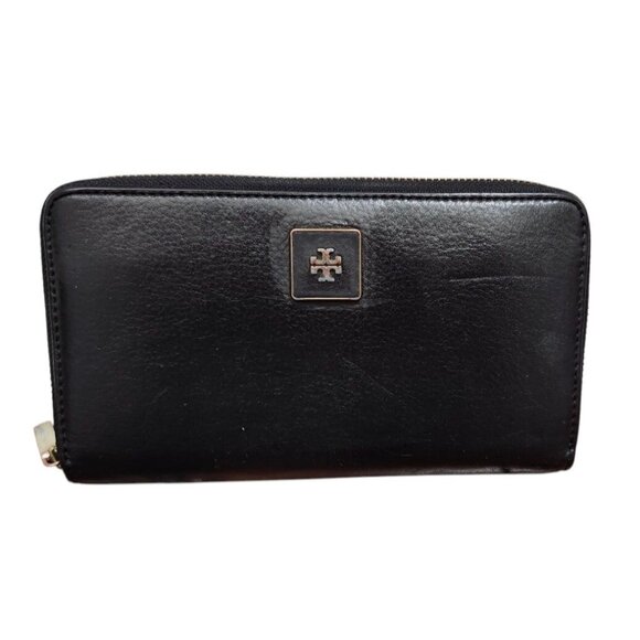 Tory Burch Clara Zip Pebbled Leather Continental Wallet - Picture 2 of 12